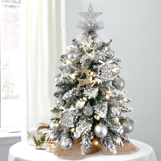 2ft Tabletop Christmas Tree Decoration With Flocked Snow